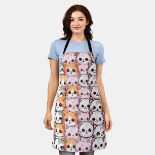 Tablier Kawaii Chat félin Kitten visage animal de compagni