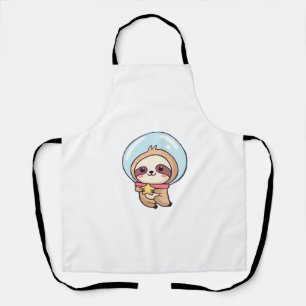 Tablier Kawaii Chibi Paresseux Astronaute – Mignon Espace 