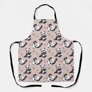 Tablier Kawaii Panda Cartoon Animal Pattern Cute Summer