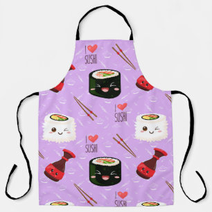 Tablier Kawaii Sushi Motif