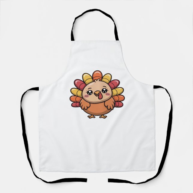 Tablier kawaii thanksgiving turkey Classic T-shirt_1 (Recto)