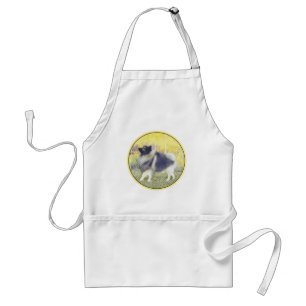 Tablier Keeshond Aspen Painting - Cute Original Dog Art