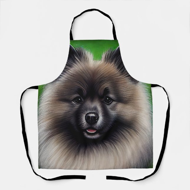 Tablier Keeshond Dog en tenue de jour St. Patrick (Recto)