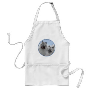 Tablier Keeshond Paire de Kees Peinture Art animal origina