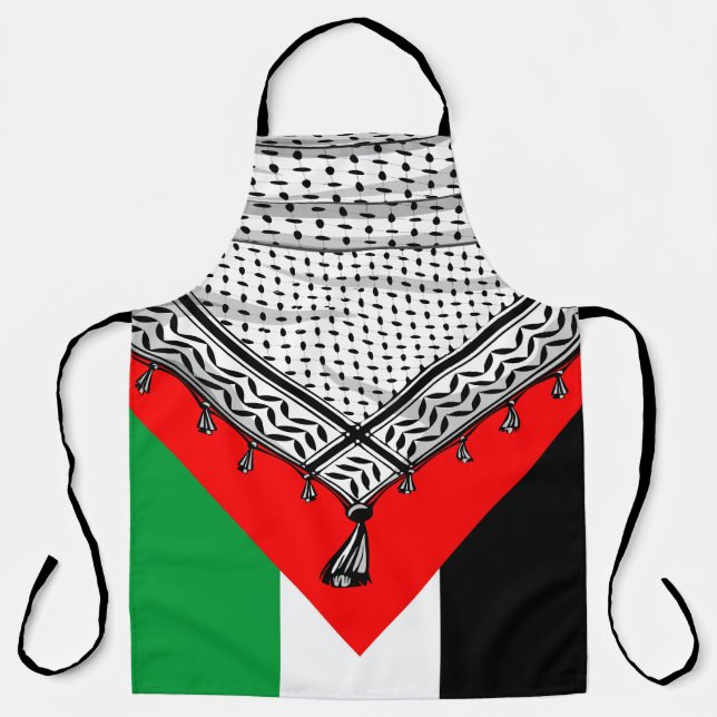 Tablier Keffiyeh Écharpe palestinienne tissu traditionnel (Recto)