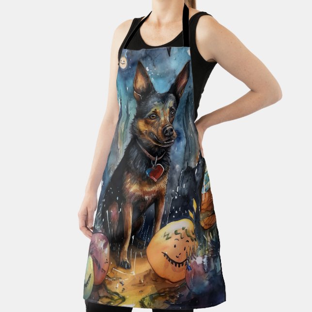 Tablier Kelpie australienne d'Halloween avec la peur Citro (Insitu)