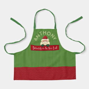 Tablier Kids Definitely on the Nice List with Name Holiday