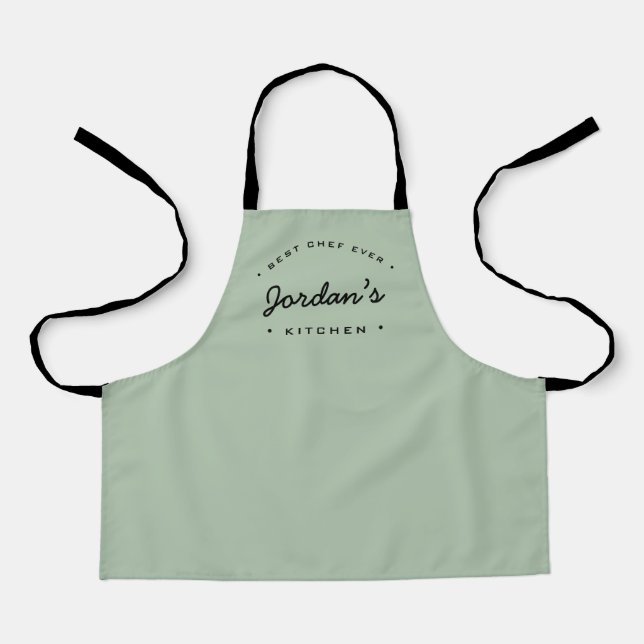 Tablier Kid's Green Meilleur Chef jamais Custom Kitchen Ca (Recto)