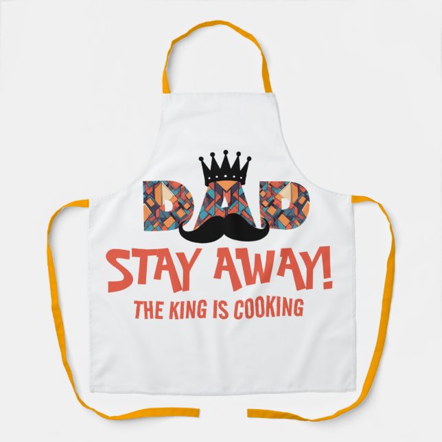 Tablier kING EST cuisine : Lettres géométriques (Recto)