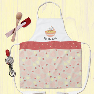 Tablier Kiss The Cook Cosy Kitchen Hearts Adulte Apron