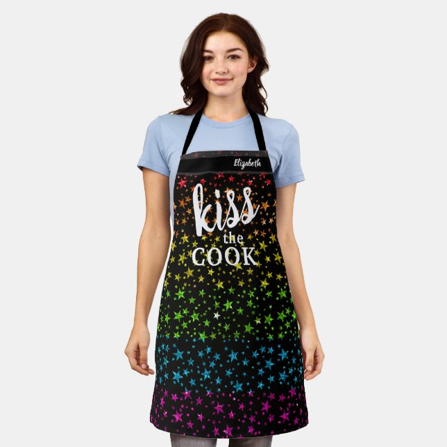 Tablier Kiss The Cook Food Chef Cuisine BBBQ Baker Parties (Porté)
