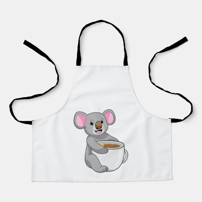 Tablier Koala avec Coffee Cup (Recto)