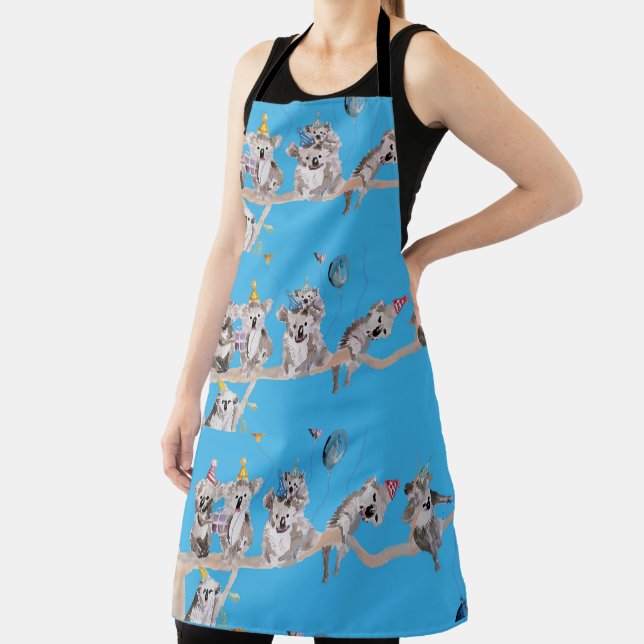 Tablier Koala Watercolor Koala's Birthday Party Apron (Insitu)