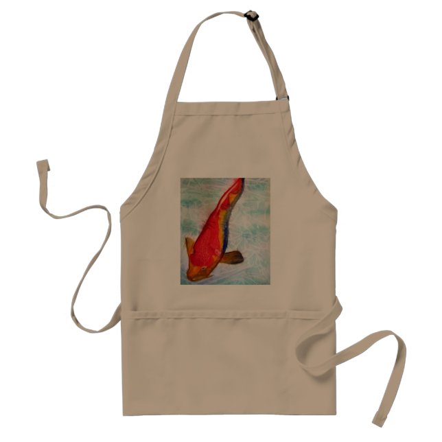 Tablier Kohaku Koi poisson japonais aquarelle art (Devant)