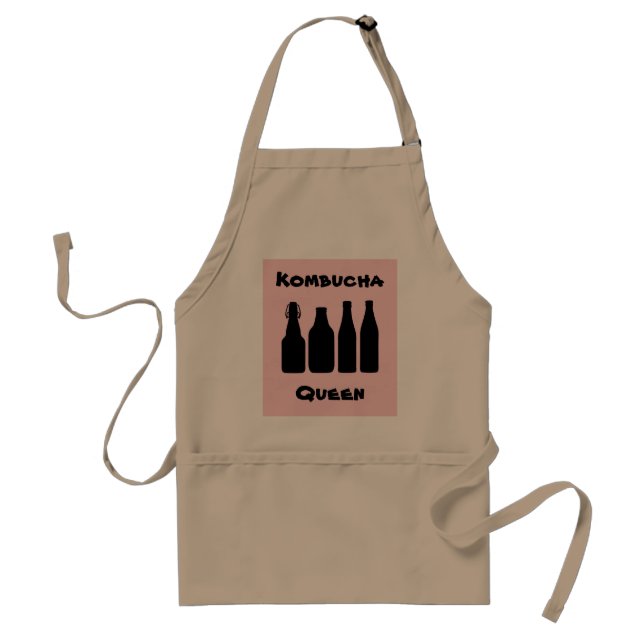 Tablier Kombucha Queen Apron avec photo et texte personnal (Devant)