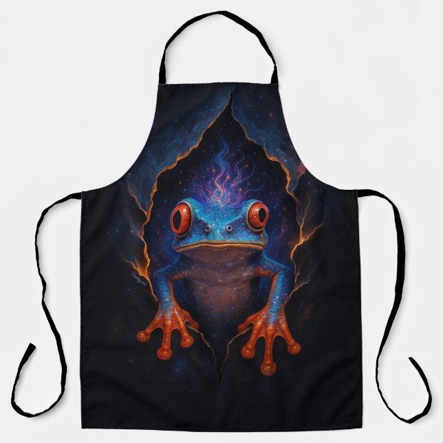 Tablier Kosmische Kikker – Tabard de cuisine unique (Recto)