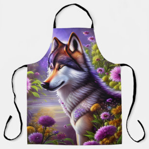 Tablier L’ombre du loup au clair de lune