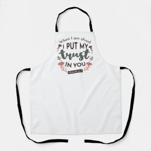 Tablier La Bible Florale Verse Art 'Je mets ma confiance e