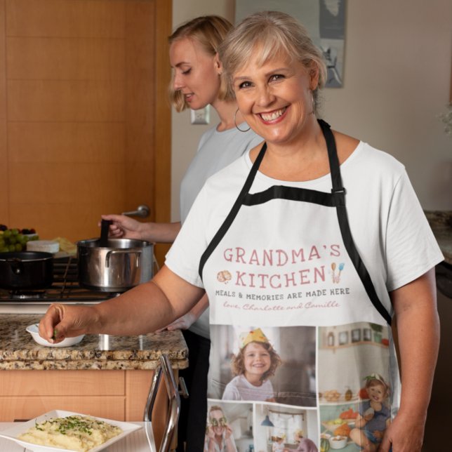 Tablier La cuisine de grand-mère | 8 Photo personnalisée (Créateur téléchargé)