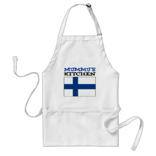Tablier La cuisine de Mummu avec le drapeau de la Finlande
