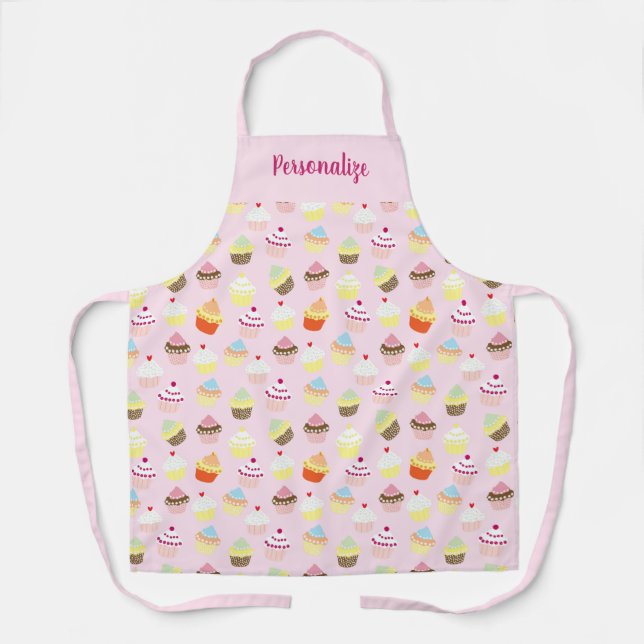 Tablier La Cuisine des femmes Motifs du dessert Cupcake (Recto)