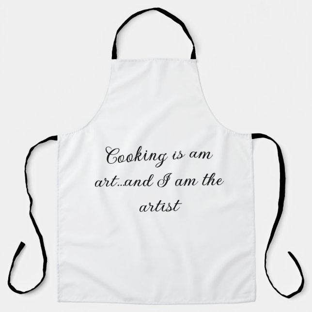 Tablier La cuisine est l'art, je suis l'artiste (Recto)