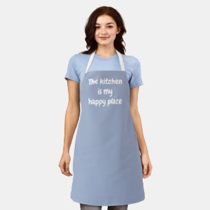 Tablier La Cuisine est mon joyeux endroit Périwinkle Apron