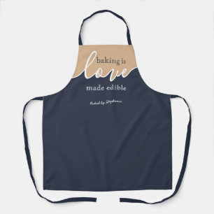 Tablier La cuisson est l'amour rendu comestible MARINE & T
