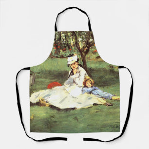 Tablier La famille Monet dans son jardin Edouard Manet
