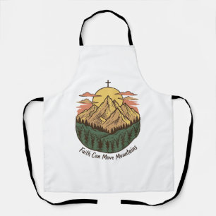 Tablier La foi peut déplacer les montagnes Vintage Mountai