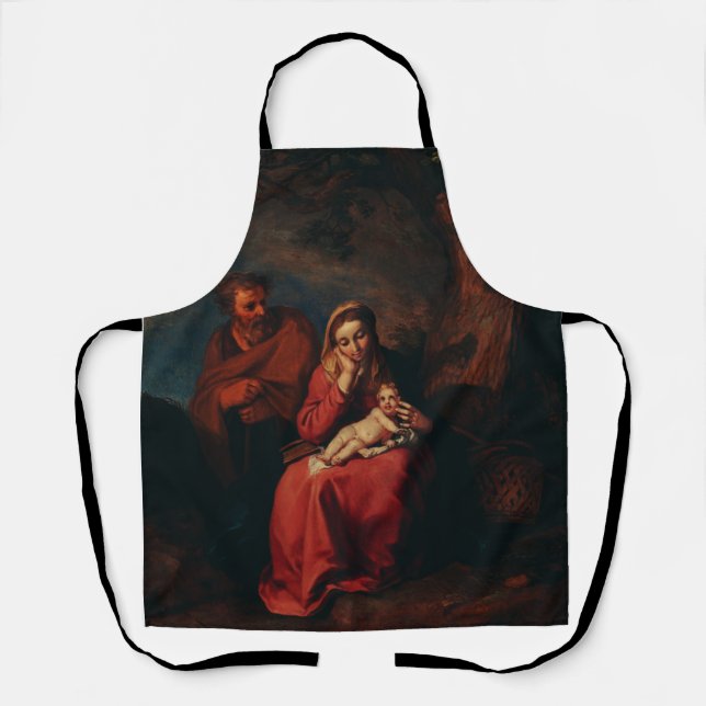 Tablier La Fuite en Égypte par Abraham Bloemaert  (Recto)