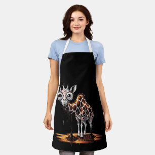 Tablier La girafe qui fond Design d'art surréaliste drôle