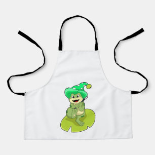 Tablier La grenouille en magie avec baguette magique