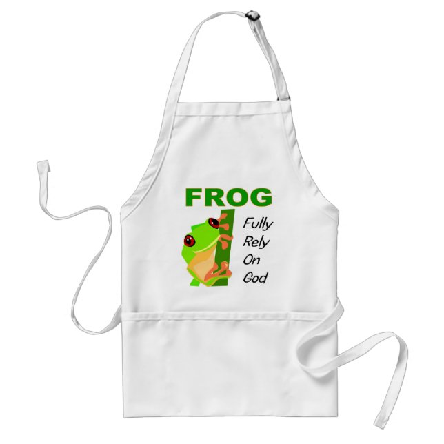 Tablier La GRENOUILLE, se fondent entièrement sur Dieu (Devant)