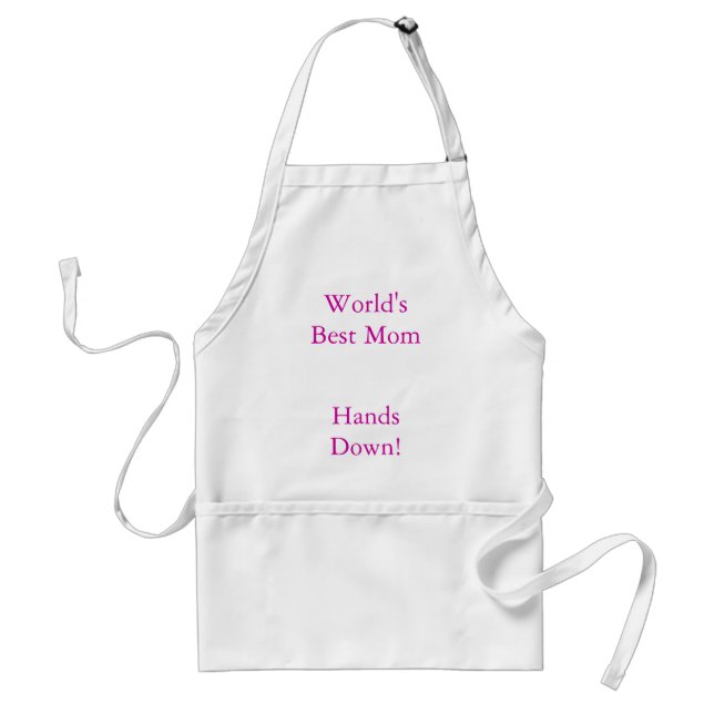 Tablier La meilleure maman du monde, mains vers le bas ! (Devant)