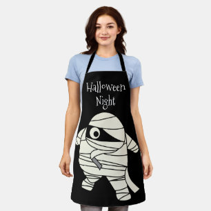 Tablier La Mummy De Nuit D'Halloween Noir Et Blanc