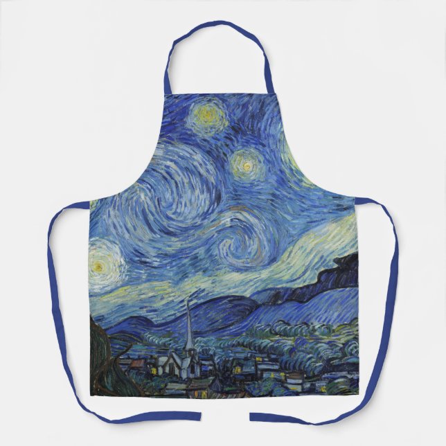 Tablier La nuit étoilée de Van Gogh (Recto)