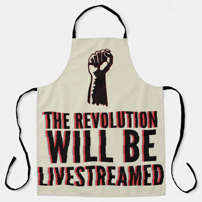 Tablier La révolution sera livestreamed (Recto)