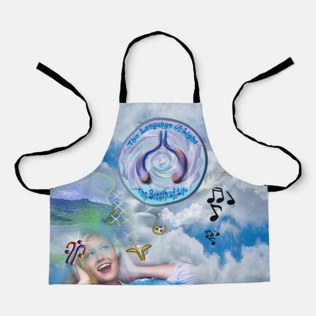 Tablier La Throat Chakra - Symbole de la vie respiratoire (Recto)