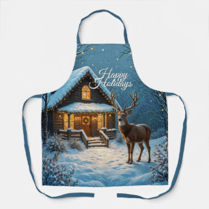 Tablier La visite de Noël enneigée de Big Buck