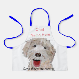 Tablier Labradoodle Chef de Cuisine (Nom Ici)