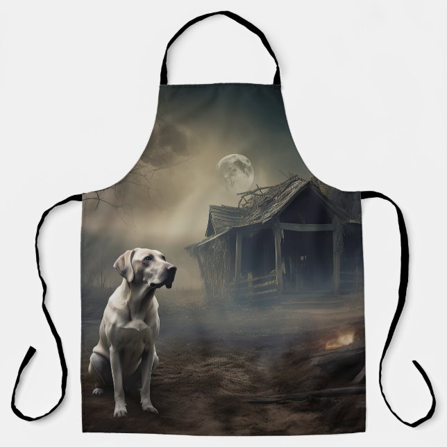 Tablier Labrador Halloween Épouvantable (Recto)