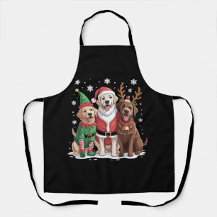 Tablier Labrador Retriever Chiens de Noël Père Noël Renne