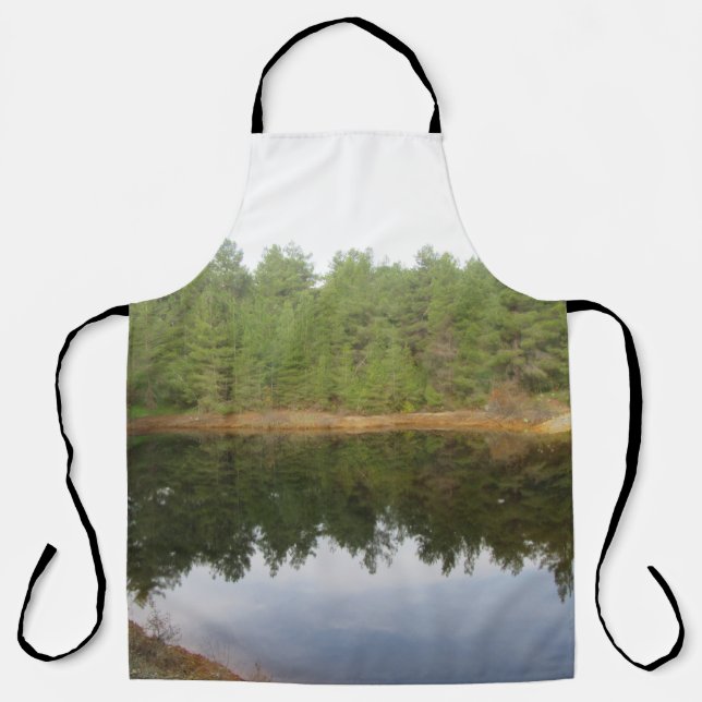 Tablier Lac de réflexion des pins (Recto)