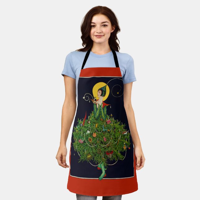 TABLIER LADAL AVEC NOËL CADEAUX ART DÉCO BEAUTÉ MODE (Porté)