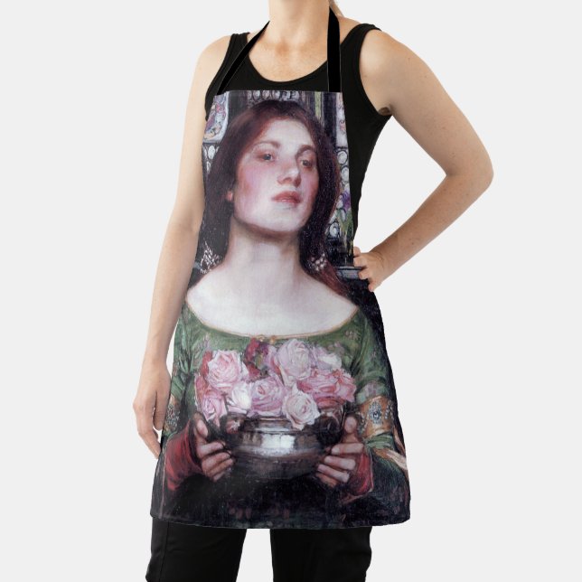 Tablier Lady and Roses, John William Waterhouse (Insitu)