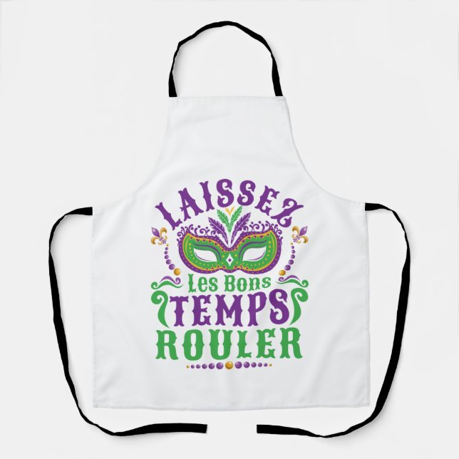 Tablier Laissez Les Bons Temps Rouler Mardi Gras (Recto)