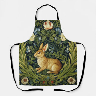 Tablier Lapin Art nouveau dans le jardin