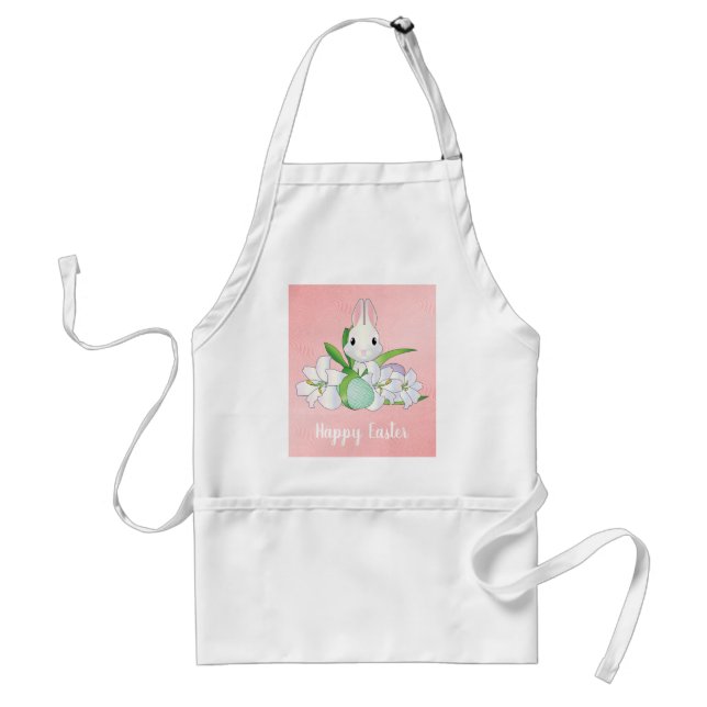 Tablier Lapin Avec Fleurs (Devant)