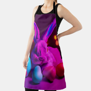 Tablier lapin avec oeufs de pâques